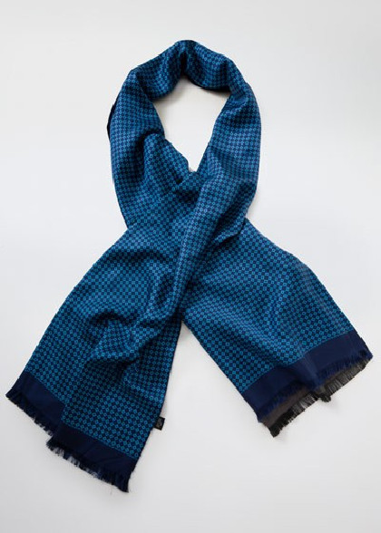 Krawattenschal Ornamente Doubleface navy
