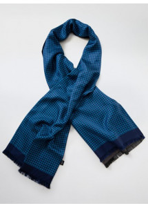 Krawattenschal Ornamente Doubleface marineblau