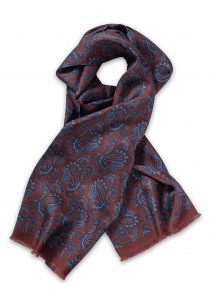 Krawattenschal breit dunkelrot Paisleymotiv