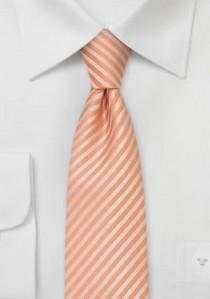 Schmale Orange Krawatte mit Streifen