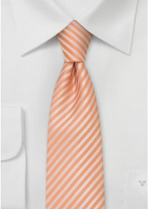 Schmale Orange Krawatte mit Streifen