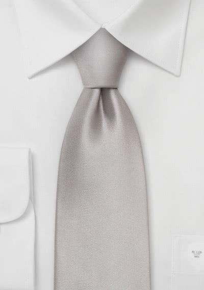 Festliche Krawatte silber matt