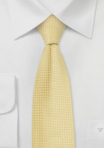 Schmale Krawatte gelb mit Struktur
