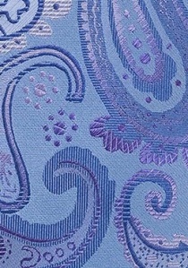 Krawatte Paisley eisblau flieder
