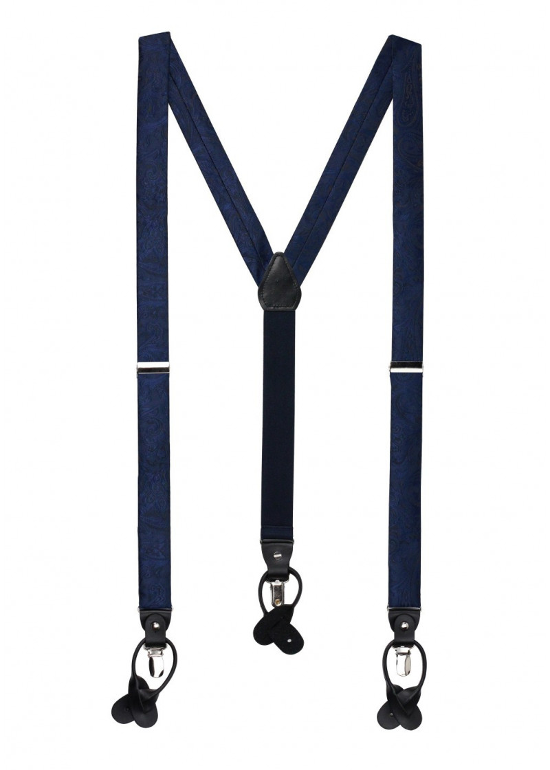Hosenträger Paisley-Motiv navyblau