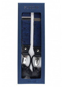 Hosenträger Paisleymotiv navyblau