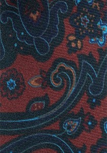 Krawattenschal Paisley-Muster bordeaux
