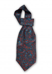 Schal-Ascot Paisley-Muster bordeaux