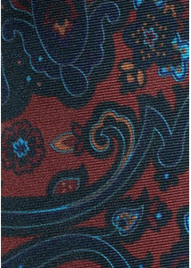 Schal-Ascot Paisley dunkelrot