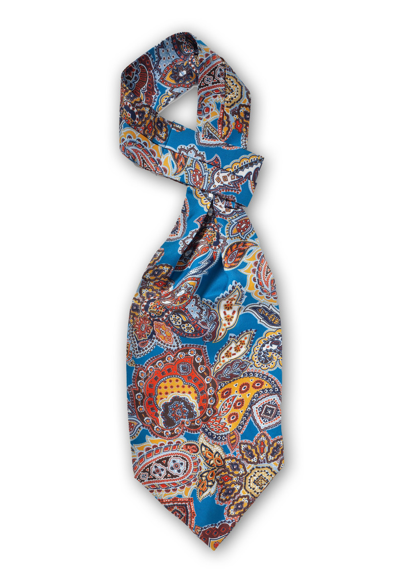 Plastron Paisley-Motiv blassblau