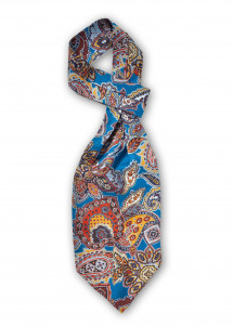 Plastron Paisley-Motiv blassblau