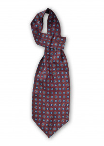 Plastron bordeauxrot Ornament-Pattern