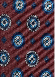 Schal-Ascot bordeaux Ornament-Dekor
