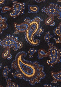 Krawattenschal nachtschwarz Paisleymotiv