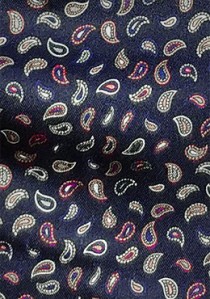 Ascot mit Paisley-Muster in nachtblau