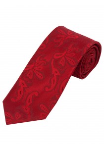 Markante XXL-Krawatte Paisleymotiv rot