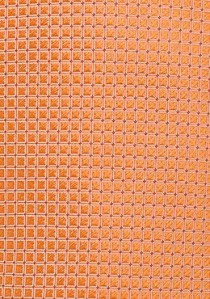 Herrenkrawatte kupfer-orange Gittermuster