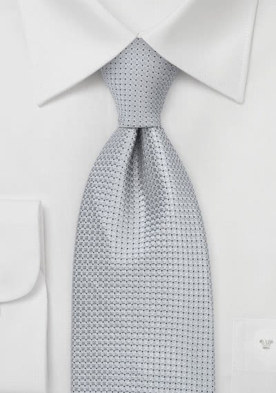 Krawatte Silbergrau Gitteroberflächen