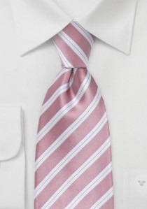 Krawatte rosa italienisches Streifen-Pattern