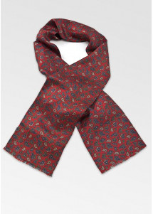 Doubleface-Schal Paisleymotiv rot