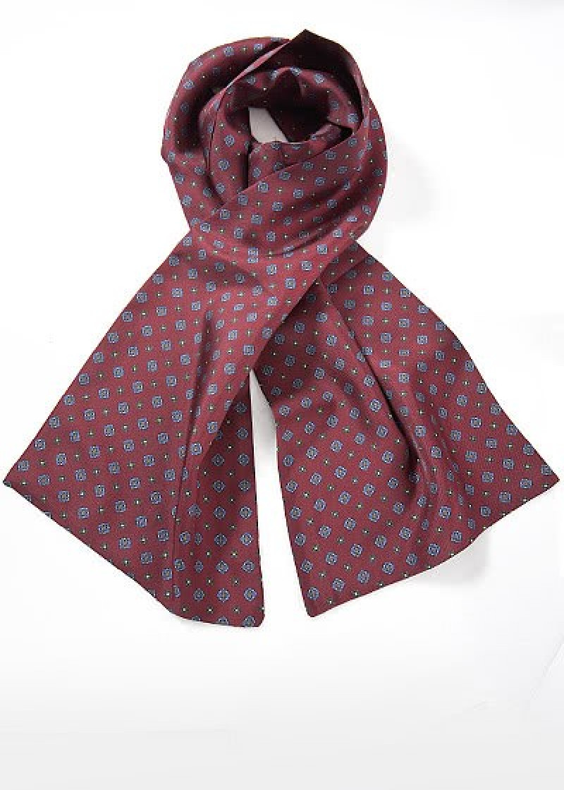 Seidenschal Ornamenturen bordeaux doubleface
