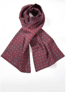 Seidenschal Ornamenturen bordeaux doubleface