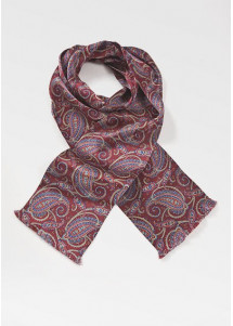 Doubleface-Schal Paisleymotiv bordeaux
