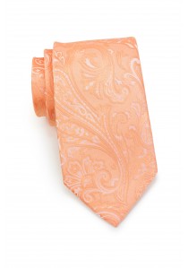 Krawatte kultiviertes Paisleymuster apricot