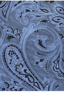 Herrenschleife stylisches Paisley-Motiv hellblau