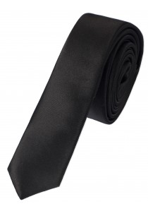 Extra schlanke Krawatte asphaltschwarz