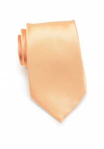 Hochwertige schmale Krawatte in apricot