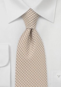Krawatte sandfarben Rauten-Pattern