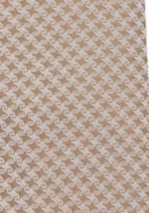 Krawatte sandfarben Rauten-Pattern