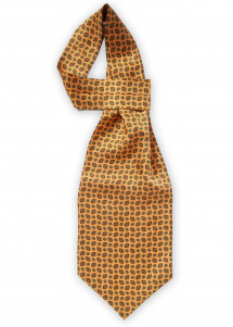 Schalkrawatte orangegelb florale Ornamente