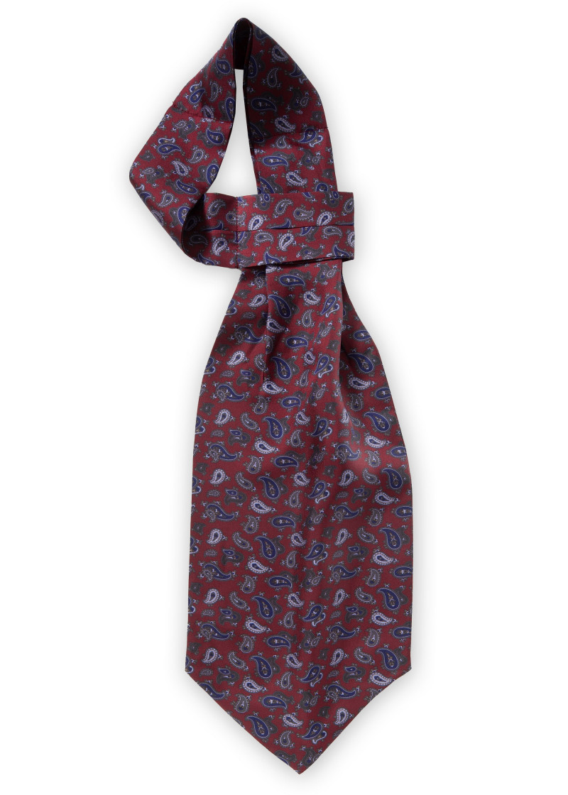 Schal-Ascot überschäumendes Paisley bordeaux