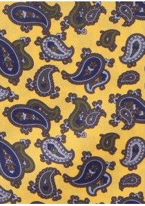 Tuchschal raffiniertes Paisley-Pattern gelb