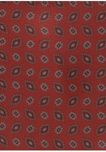 Schal-Krawatte dunkelrot florale Ornamenturen
