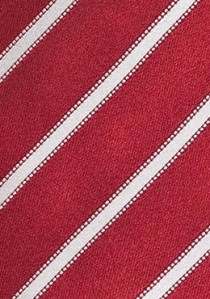 Krawatte zierliches Streifen-Dessin rot
