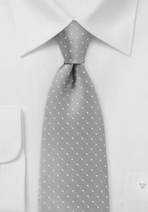 Punkte-Krawatte silbergrau