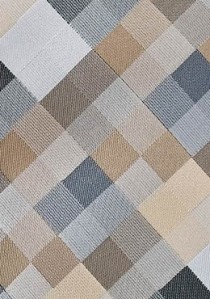 Krawatte Viereck-Pattern sandfarben