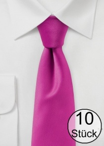 Businesskrawatte einfarbig Kunstfaser pink -