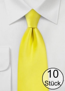 Markante Krawatte gelb Kunstfaser - zehn Stück