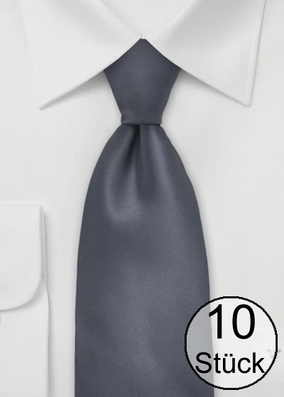 Markante Krawatte anthrazit Poly-Faser - zehn