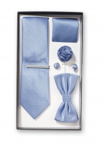Geschenk-Set Krawatte Schleife Tuch strukturiert