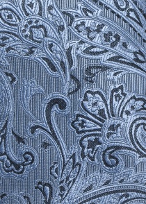 Geschenkbox Paisley-Motiv blassblau mit Krawatte,