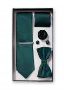 Geschenkbox dunkelgrün mit Krawatte,
