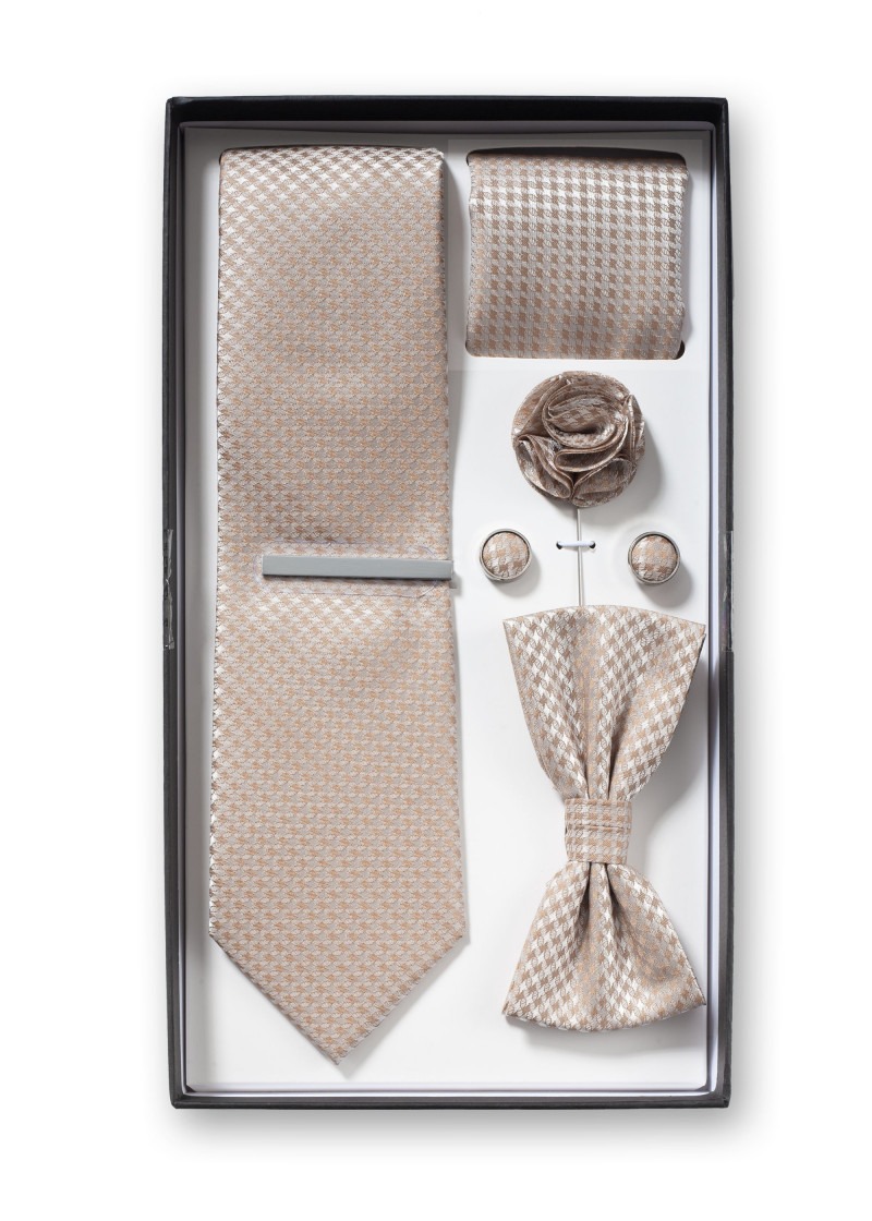 Geschenk-Set Businesskrawatte Schleife Tuch