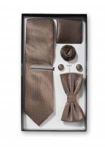 Geschenk-Set Krawatte Herren-Schleife Tuch