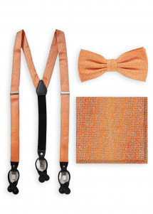 Set: Herren-Schleife, Kavaliertuch und Hosenträger