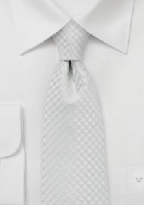 Krawatte Karo-Struktur perlweiß
